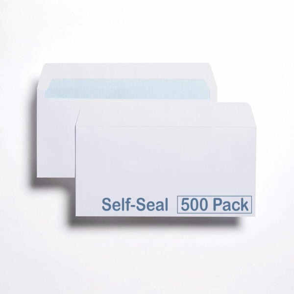 100gsm indigo dl white self seal envelopes 500 pack