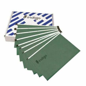 indigo® a4 premium heavyweight suspension files with tabs & inserts green (pack of 25)
