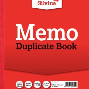 silvine duplicate memo book 254x203mm