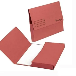 indigo® premium a4 document wallet half flap 285gsm capacity 32mm (assorted, pack of 10)