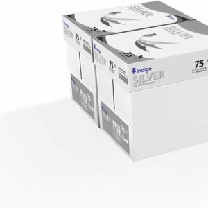 indigo box of a4 paper office white printer copier paper 5 reams of 500 (75 80gsm) multifunction laser inkjet paper (10 reams) 2 boxes
