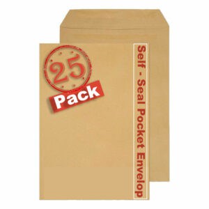 c4 indigo manilla self seal pocket envelopes pack of 25