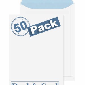 c4 indigo white peel & seal pocket envelopes pack of 50
