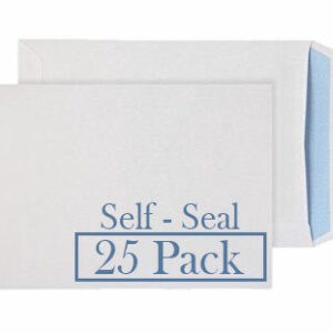 c5 indigo white self seal pocket envelopes pack of 25
