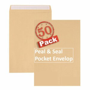 c4 indigo manilla peel & seal pocket envelopes pack of 50
