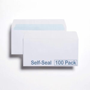100gsm indigo dl white self seal envelopes 100 pack