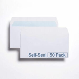 100gsm indigo dl white self seal envelopes 50 pack