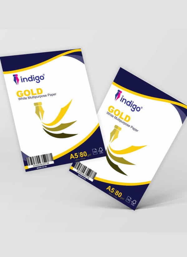 80gsm indigo® a5 white multipurpose copier paper pack 100 sheets