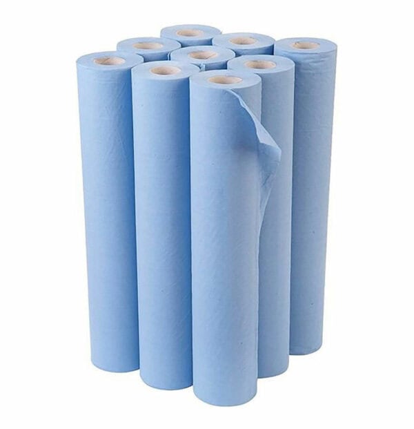 indigo® hygiene couch roll blue 9 roll