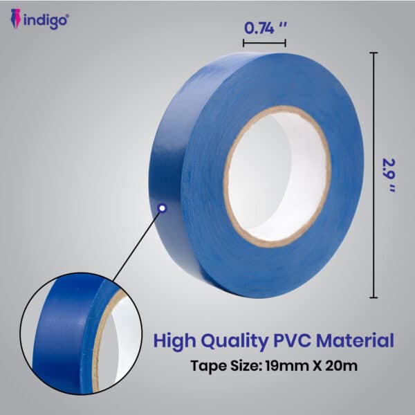 indigo electrical pvc insulation tape blue