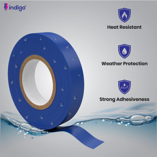 indigo electrical pvc insulation tape blue