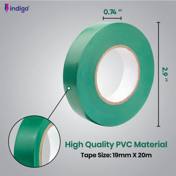 indigo electrical pvc insulation tape green