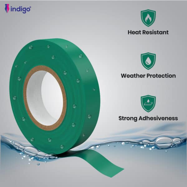 indigo electrical pvc insulation tape green