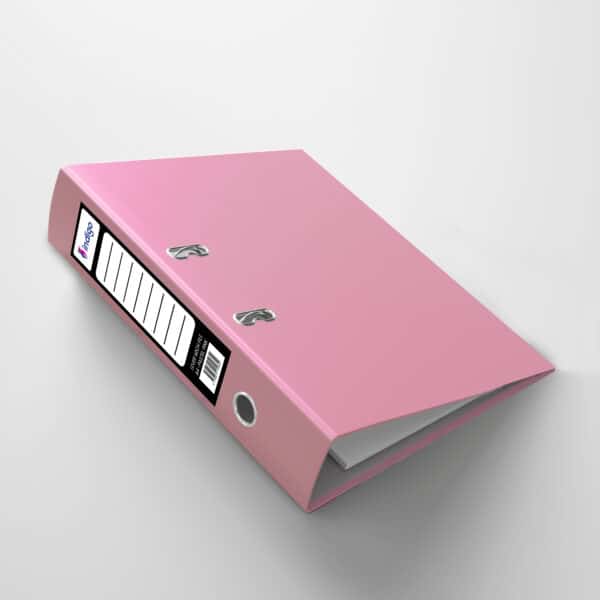 indigo® lever arch file a4 pastle pink (pack of 5)