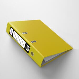 indigo® lever arch file a4 yellow (pack of 5)