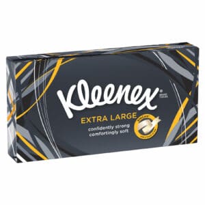 kleenex extra large single white handkerchief tissues paper pack extra large box (6)