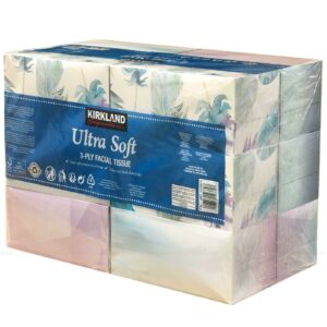 kirkland ultra 3ply super soft premium facial tissues pack of 12 boxes
