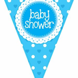 party bunting baby shower blue