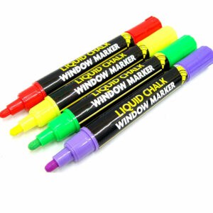 coloured liquid chalk window markers pack of 4