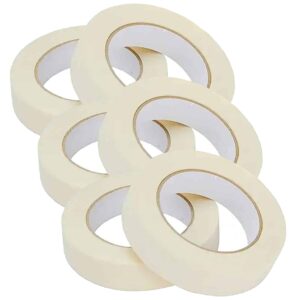 indigo® premium masking tape self adhesive decorating & painting tape 24mm x 50m (pack 6)