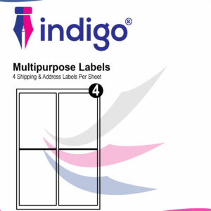 indigo® multipurpose white a4 sticker labels