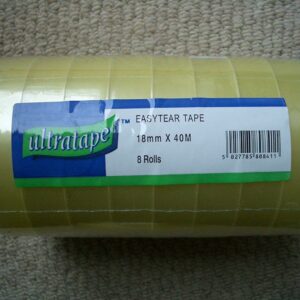 8 x rolls sellotape clear sticky wrapping tape 18mm x 40m x 3" 75mm core
