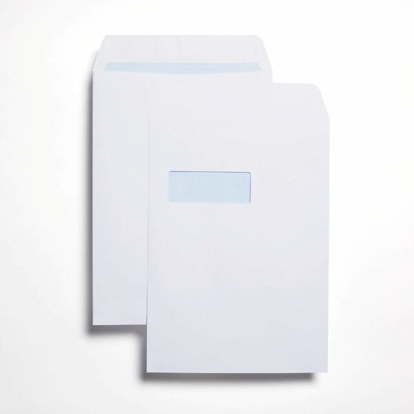 c4 indigo manilla self seal window pocket envelopes pack of 100