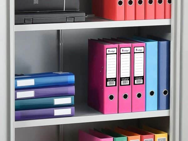 indigo® premium a4 office lever arch file durable, organized file storage (fsc certified, pastel pink, 70mm spine pack of 5)