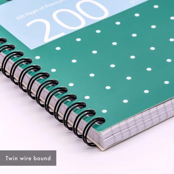 pukka pad, a5 squared jotta book 3 pack – 21 x 14.9cm wirebound notebook with 5mm squares on 80gsm white paper with perforated edges for easy removal 200 pages