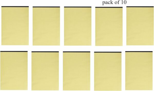 q connect ruled stitch bound executive pad 52 leaves 104 pages a4 yellow (pack of 10)