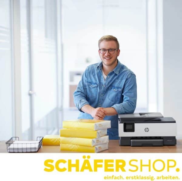 schäfer shop copy paper a4, 80 g/m² paper, printer paper, laser paper, inkjet paper, fax paper, 2500 sheets, 5 packs of 500 sheets, white