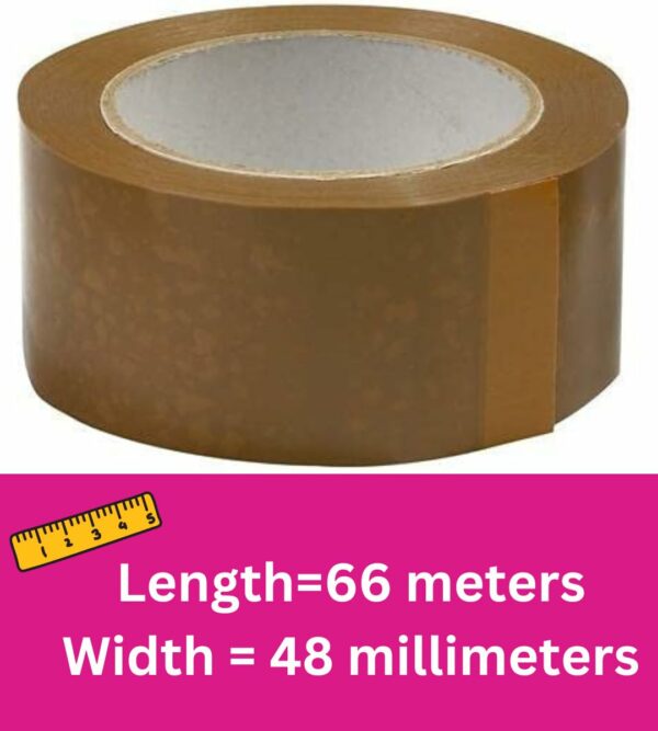 indigo® 48mm x 66m buff brown packaging tape | strong, thick, and water resistant | all purpose adhesive tape i ideal for packing parcels and cardboard boxes (pack of 6)