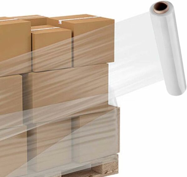 1 roll strong durable clear pallet wrap