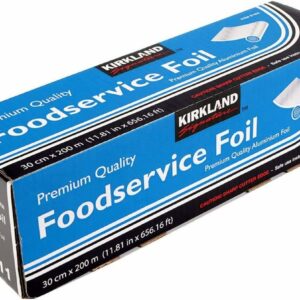 kirkland signature premium quality food service aluminium foil, silver, size 30cm x 200metres (11.81" x 656.16 ft.)