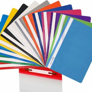5 a4 pack project folders board room presentation dossier report file index strip and 2 prong assorted colours
