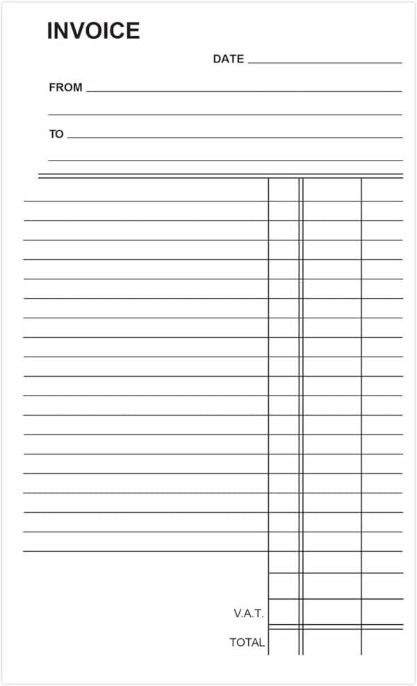 silvine duplicate invoice book numbered 1 100 with index sheet (210 x 127mm)