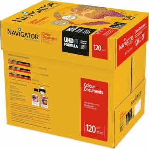navigator a4 colour document (pack of 8 half reams), white, 120 g