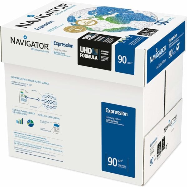 navigator expression a4 90gsm paper box of 5 reams (5x500 sheets)