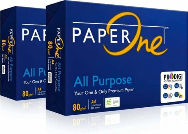 indigo® a4 printer paper 80gsm professional and premium (1 box, 5 reams, 2500 sheets) high whiteness with smudge free and ink saving technology