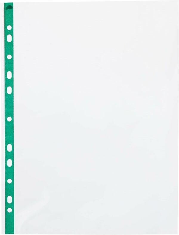 5 star punched pocket polypropylene top opening 45 micron a4 glass clear [pack of 100]