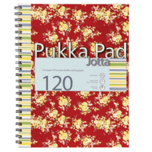 pukka pad a4 floral jotta notebook red (pack of 3)