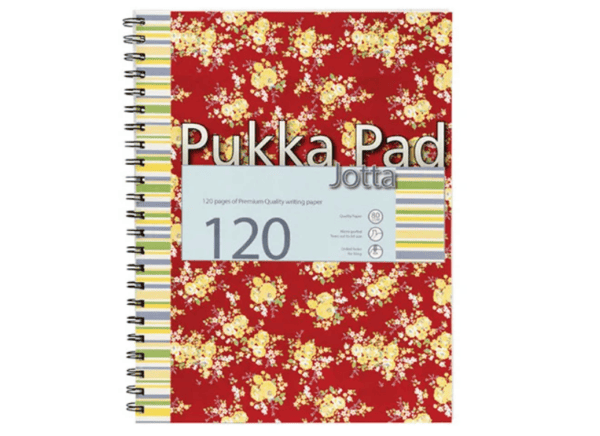 pukka pad a4 floral jotta notebook red (pack of 3)