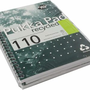 pukka pads a5 80gsm quality recycled pad (110 pages) pack of 3