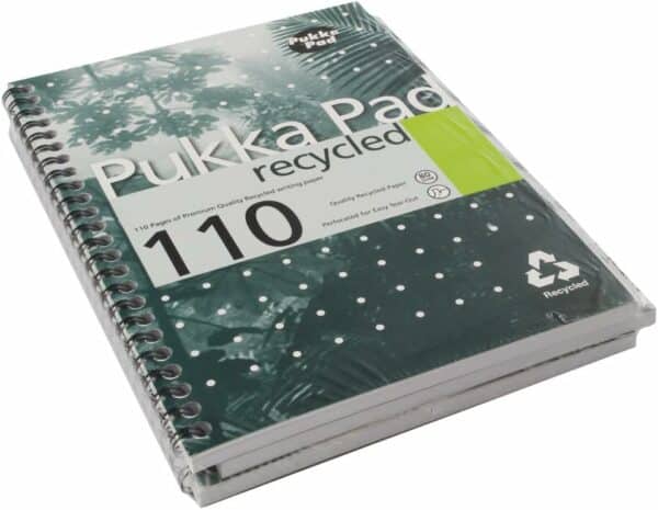 pukka pads a5 80gsm quality recycled pad (110 pages) pack of 3