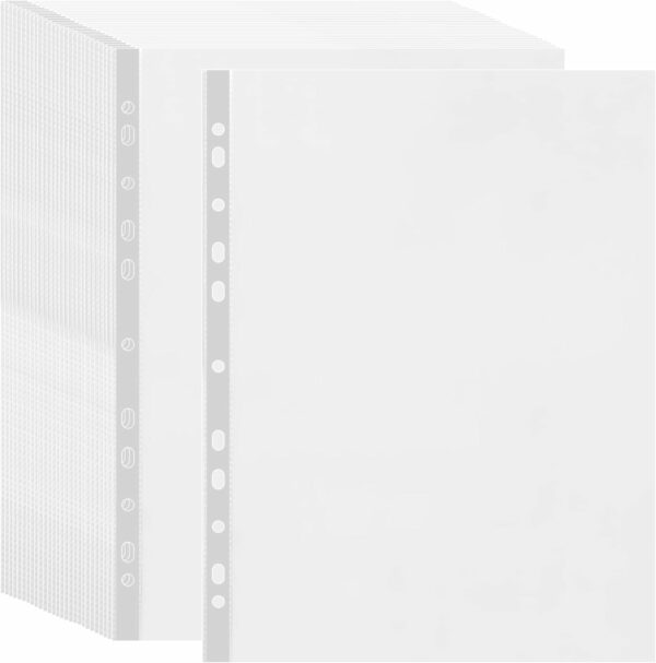 a4 clear punched pockets, a4 plastic sleeves, 100 per sheets