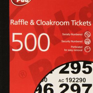 pukka pads value cloakroom tickets nummeriert tombola lose (raffle),