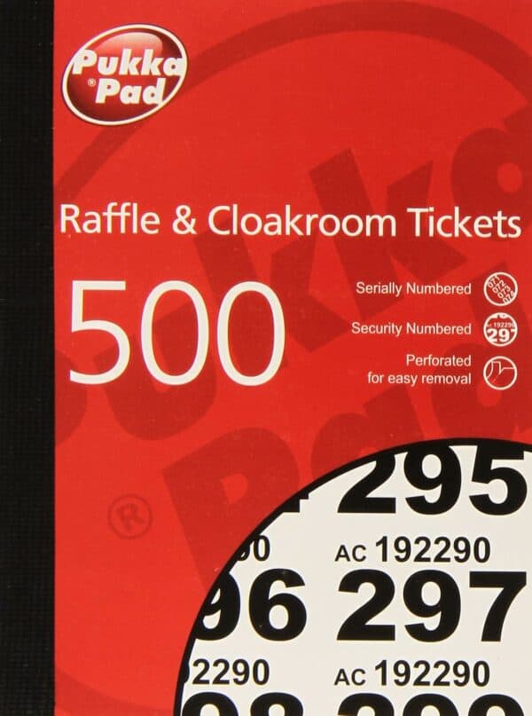 pukka pads value cloakroom tickets nummeriert tombola lose (raffle),