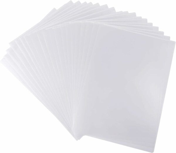 indigo a4 plastic file folders transparent, 100 per sheets