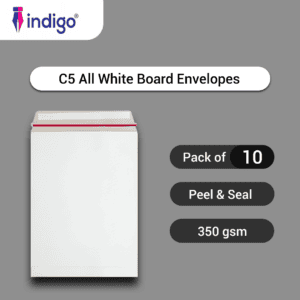 indigo c5 all board back white peel and seal envelopes pack of 10