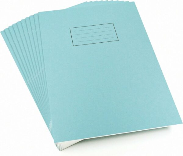 silvine a4 exercise book blue. ruled plain, 40 pages [pack of 10]